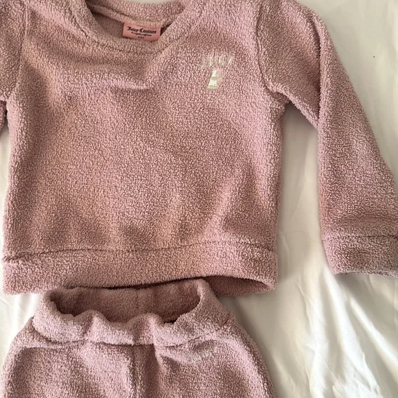 Juicy Couture Pink Matching Set Girls 3T Sweat Suit - Picture 2 of 10
